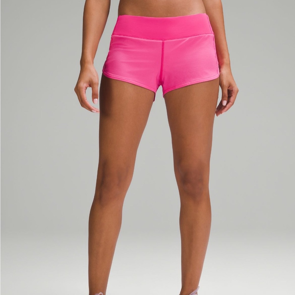 Sonic Pink Lululemon Speed Up Shorts 2.5 in Low Rise